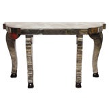 Console a quattro gambe con specchio