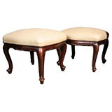 PAIR OF 19TH CENTURY REGENCE STYLE TABOURETS