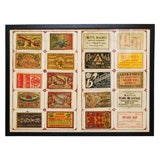 Print of an Old Match Box Label Collection
