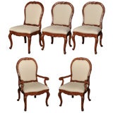 Eight  Upholstered Michael Taylor Lucchese Dining Chairs