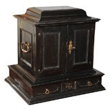 18th Century Flemish Ebonized Jewelry Cabinet