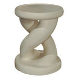 Michael Taylor White Plaster Twist Table