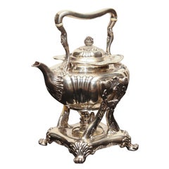 A STERLING SILVER KETTLE , STAND AND BURNER. TIFFANY & CO      .