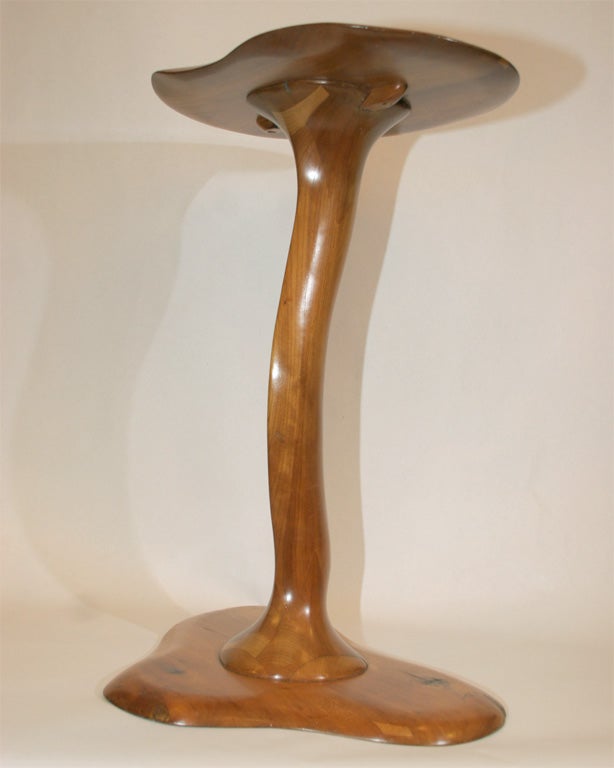 Mid-Century Modern Surrealist Handcrafted Wood Table