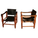 Pair of Leather Sling Chairs