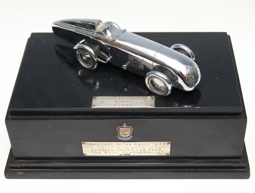 Chrome MG Race Car Trophy Lighter