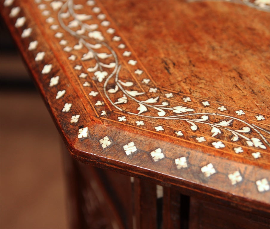 Anglo-Indian Inlaid Sandalwood Table 1