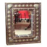 Antique Studwork Decorated Mirror