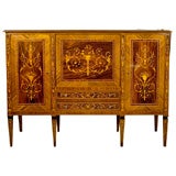 Antique Continental Inlaid Cupboard