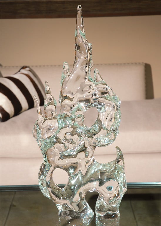 Italian Livio Seguso Glass Sculpture For Sale
