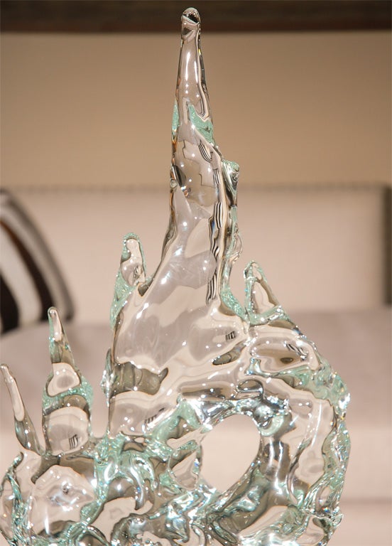 20th Century Livio Seguso Glass Sculpture For Sale