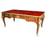A fine example of a 19th c. French Bureau Plat writing table