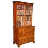 A superb English secretaire bookcase in mahogany.