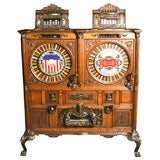 Antique A Mills Company of Chicago Double Dewey slot machine with music