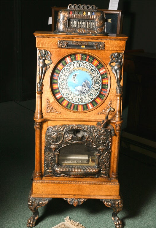A Caille Brothers Venus upright slot machine.