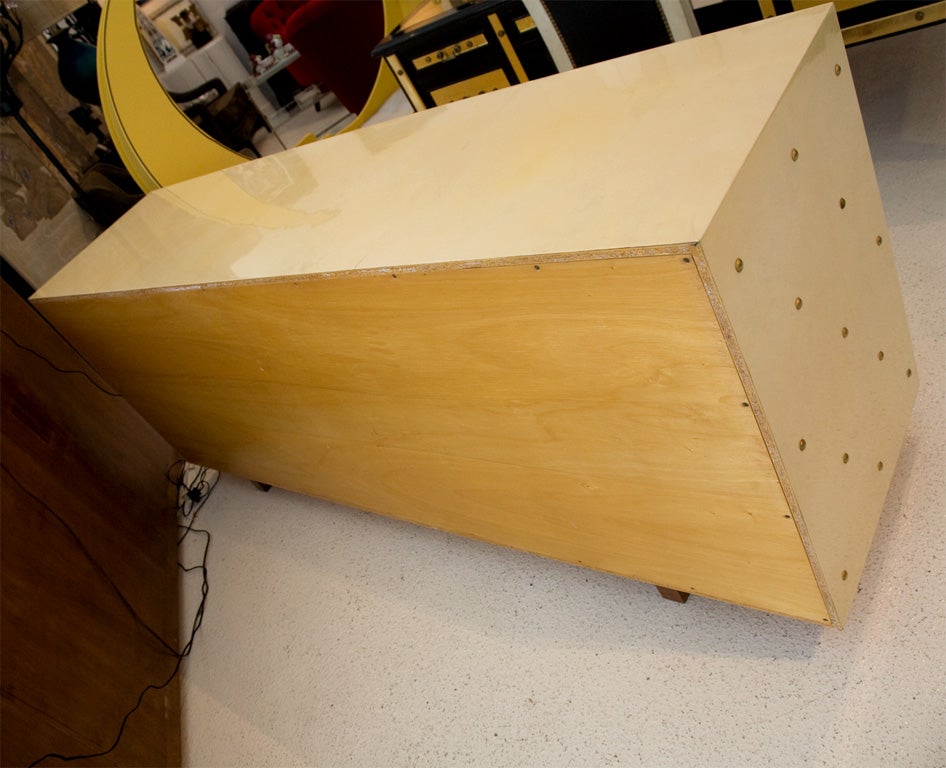 Studded  Parchment Credenza by Aldo Tura 2