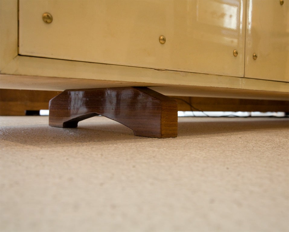 Studded  Parchment Credenza by Aldo Tura 3
