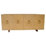 Studded  Parchment Credenza by Aldo Tura