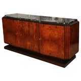 FRENCH ART DECO "BURL AMBOYNA" SIDEBOARD/ BUFFET/ CREDENZA