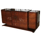 CLASSIC FRENCH ART DECO EXOTIC WALNUT SIDEBOARD/ CREDENZA/BUFFET