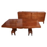 FRENCH  ART DECO DINING SUITE- TABLE & SIDEBOARD- style Leleu