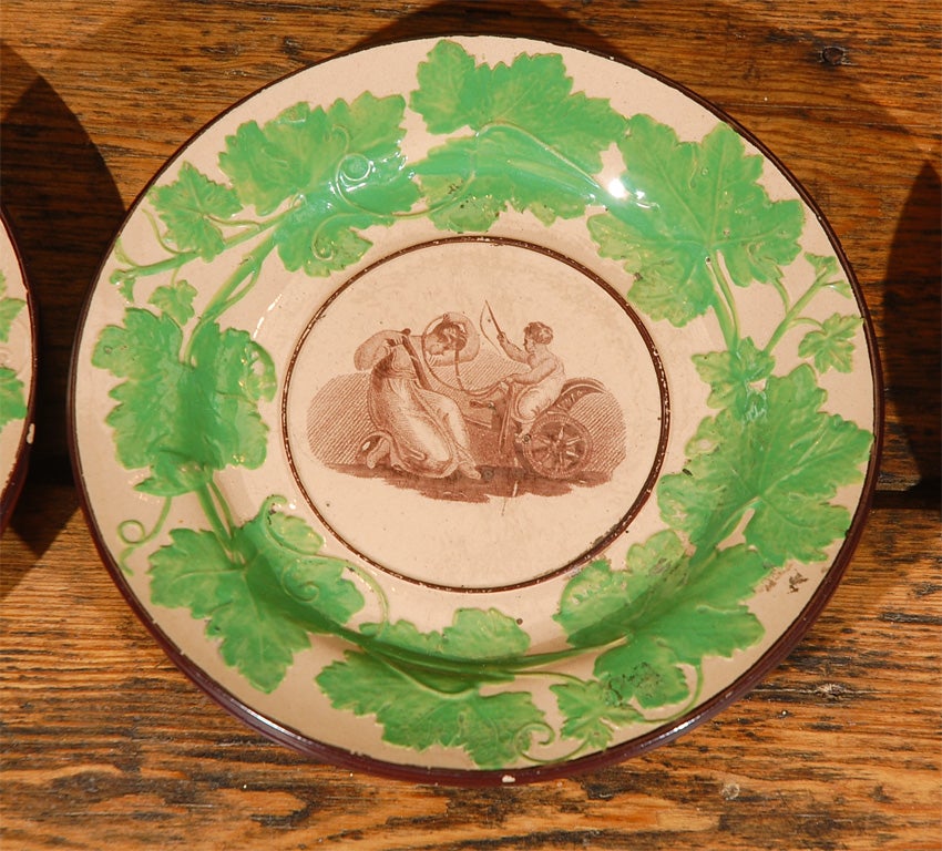 A set of Painted English Paste Ware with Adam Buck Transfers. There are 23 pieces in total.  Adam Buck (1759-1833) was an Irish neoclassical portraitist, active principally in London.  A major influence on Regency culture, he was much influenced by