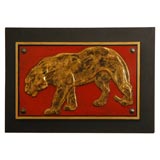 Panther Wood Carving /Bas Relief