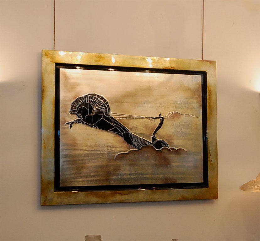 Lacquer Bas Relief in the style of Ruhlmann