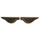 8079  PAIR OF WOODEN WALL BRACKETS