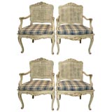 * 8054  A SET OF 4 REGENCE STYLE ARM CHAIRS