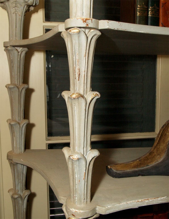 French 19th Century Carved and Painted Etagere