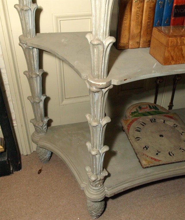 19th Century Carved and Painted Etagere In Excellent Condition In New Orleans, LA