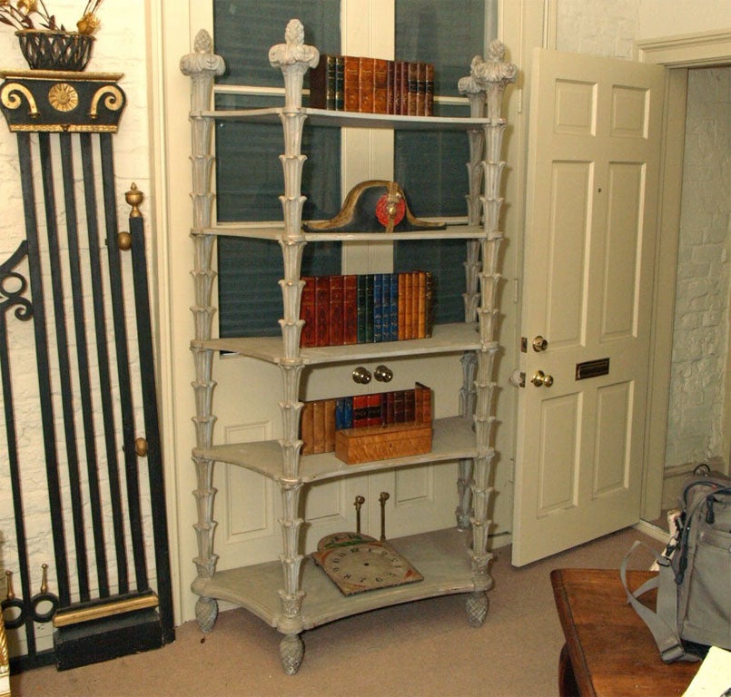 19th Century Carved and Painted Etagere 3