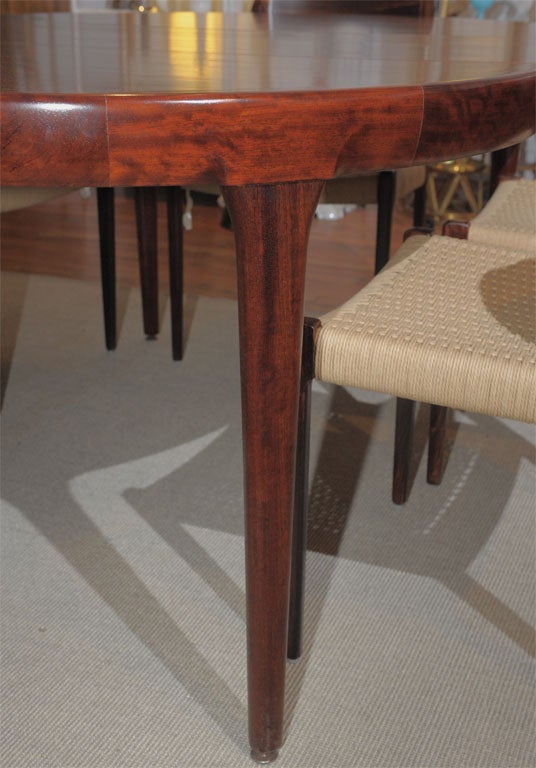 Danish Modern Rosewood Dining Table and Chairs 3