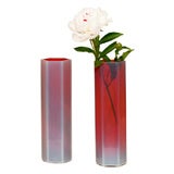 Pair of Barovier & Toso Hexagonal Cased Glass Tall Vases