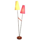 Vintage Fab 50's French Two Light Floor Lamp