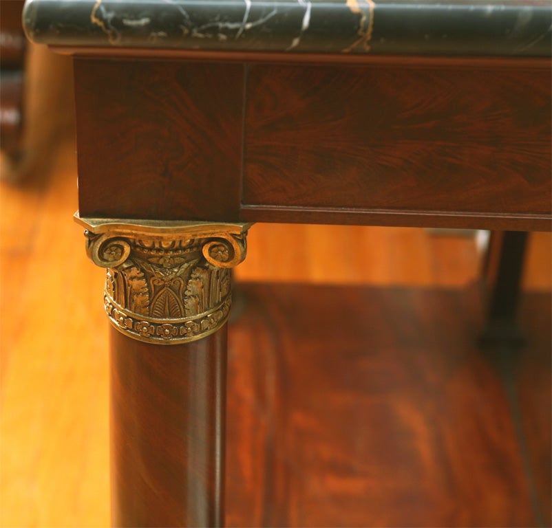 Small  Boston Marble Top Pier Table