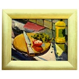 Oil Painting "Kitchen Cutting Board With Veggies"
