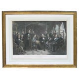1864 Print of Washington Irving and His Literary Friend