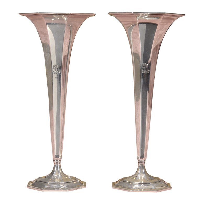 A Pair of Bud Vases made by Tiffany and Co. , circa 1932-1949 For Sale