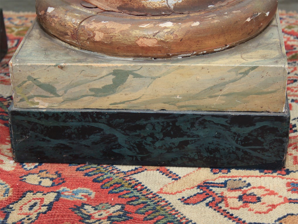 19th Century Pair of painted columns For Sale