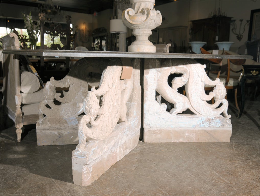 European stone base from Lille, France paired with Soapstone top