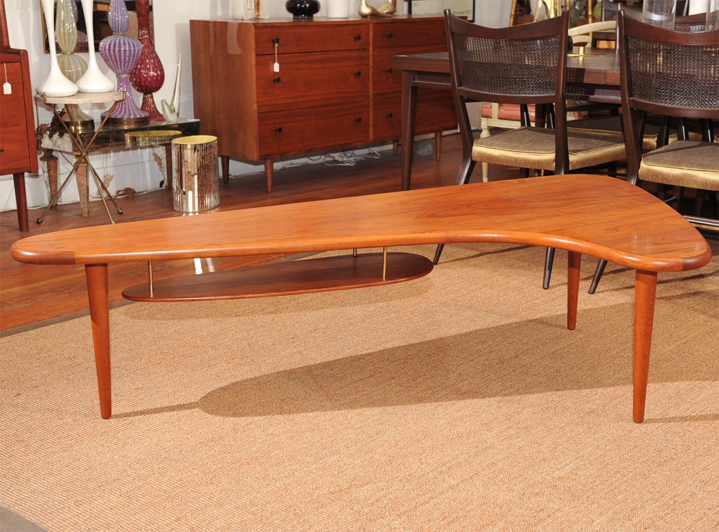 Danish Boomerang Coffee Table In Excellent Condition In San Francisco, CA