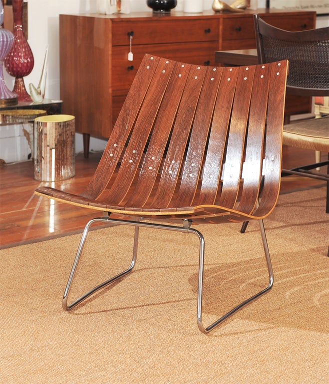 Mid-20th Century Hans Brattrud rosewood lounge chair