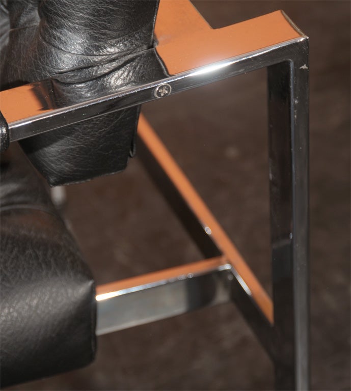 Américain Paire de fauteuils de salon en cuir Milo Baughman pour Thayer Coggin en vente