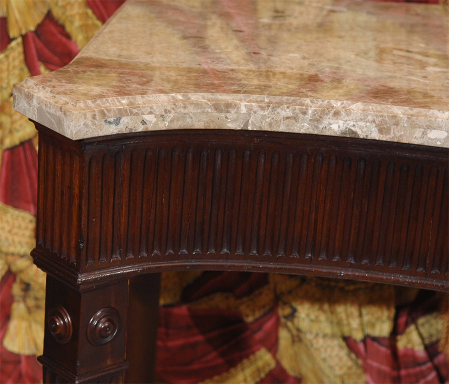 Mahogany and Marble top console table