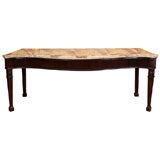 Mahogany and Marble top console table Mahogany and Marble top console table