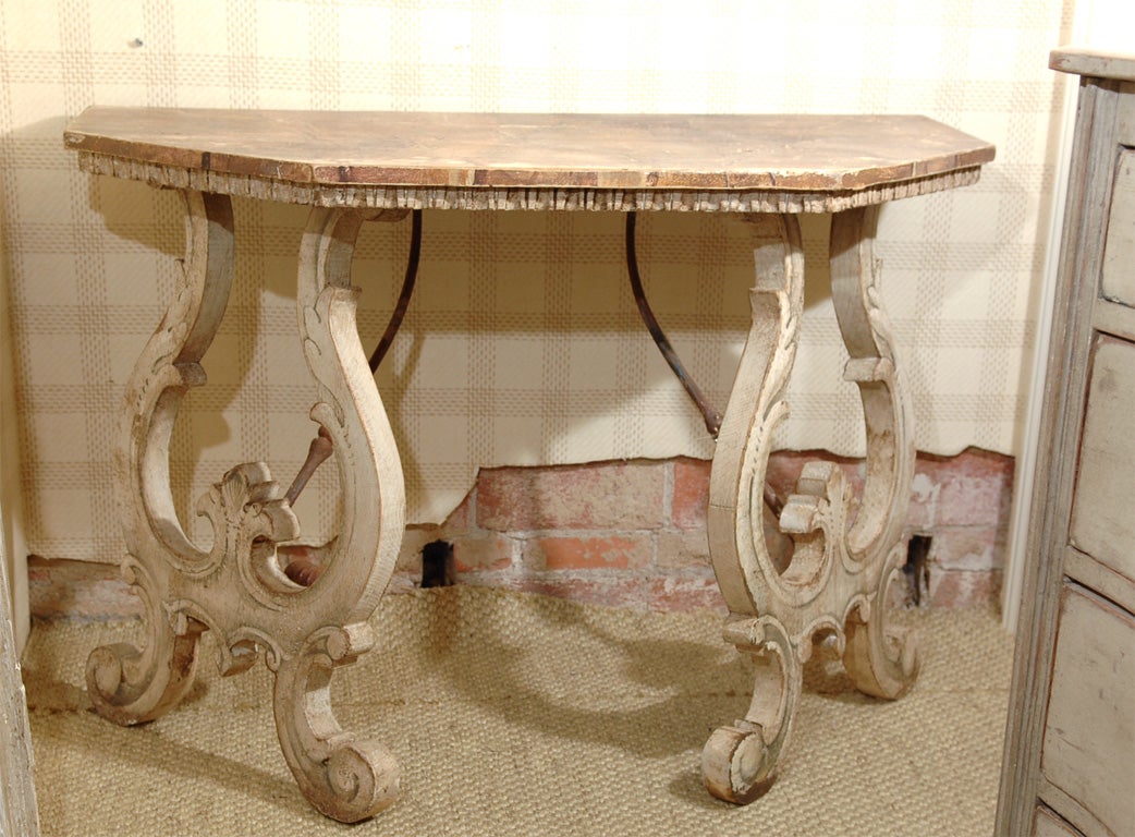 Pair of Italian Demi-Lune Tables