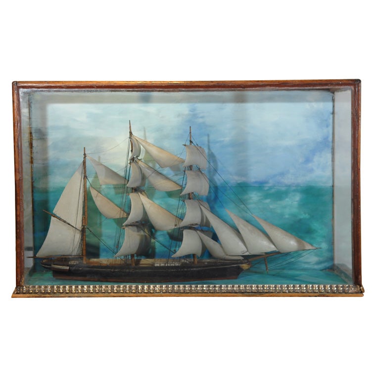 Large English Ship Diorama For Sale