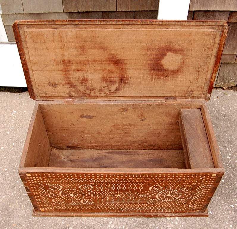 Inlay Colonial Inlaid Trunk For Sale